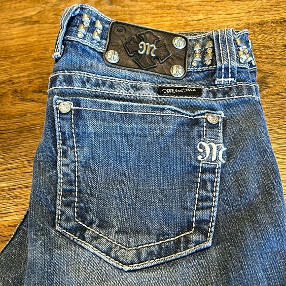 Miss Me Denim - Miss Me Studded Belt Straight Jeans